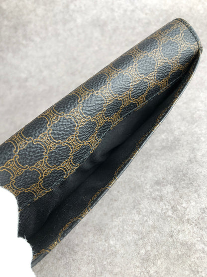 CELINE Macadam Long Wallet Black Vintage dv85f5