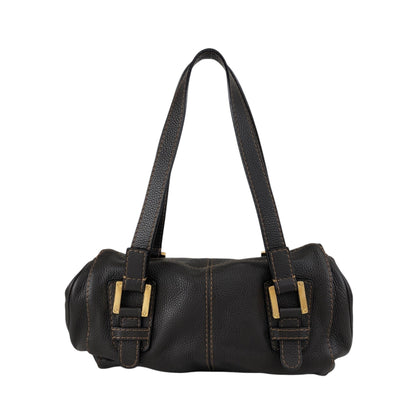 LOEWE Logo Embossed Handbag Brown Vintage s7e7fm
