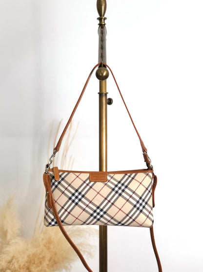 BURBERRY Nova Check Two-way Handbag Shoulder bag Beige Vintage 2zcrez