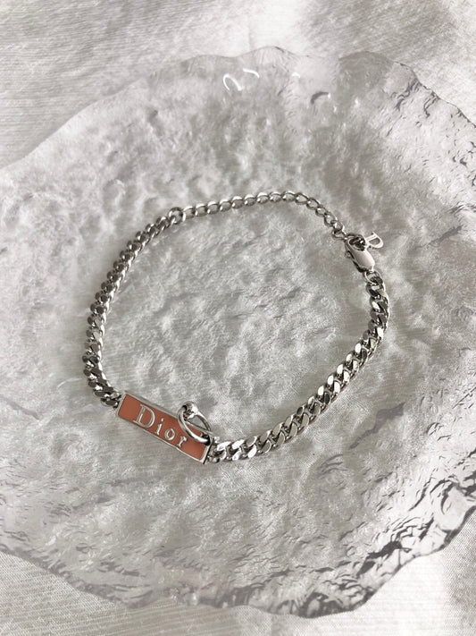Christian Dior Log Motif Bracelet Silver Vintage dp6jpu