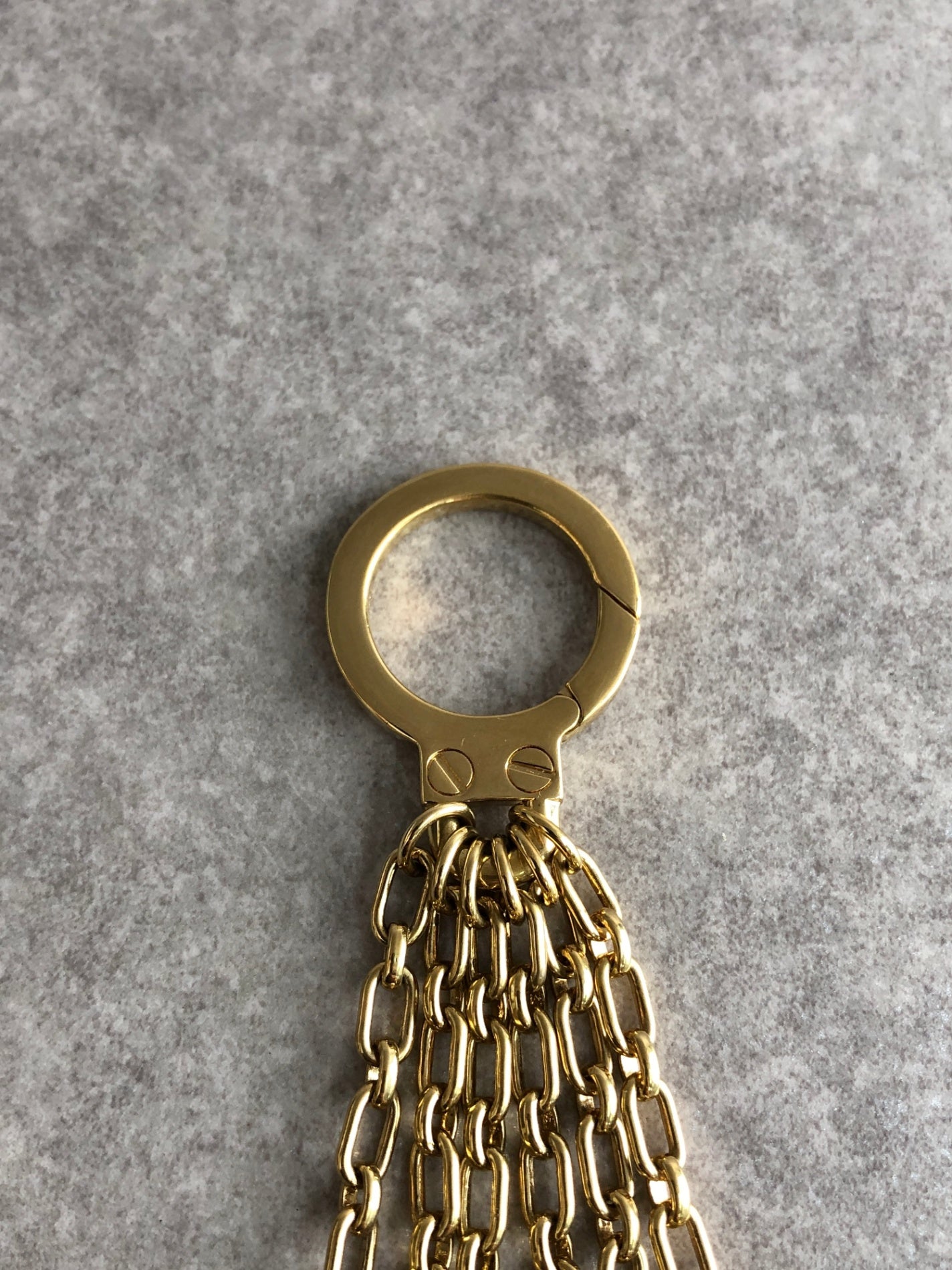 CELINE Logo Motif Charm Gold Vintage ww7btc