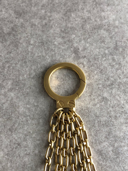 CELINE Logo Motif Charm Gold Vintage ww7btc