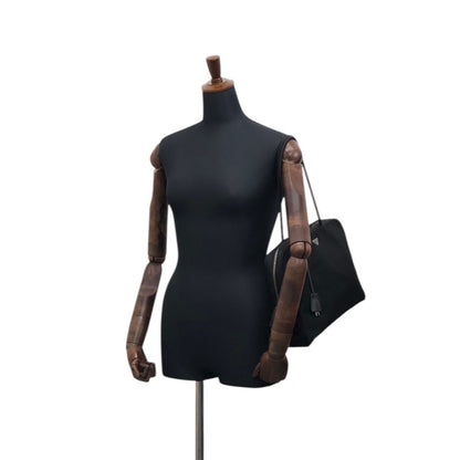 PRADA Triangle Logo Padlock Totebag Black Vintage ggz5as