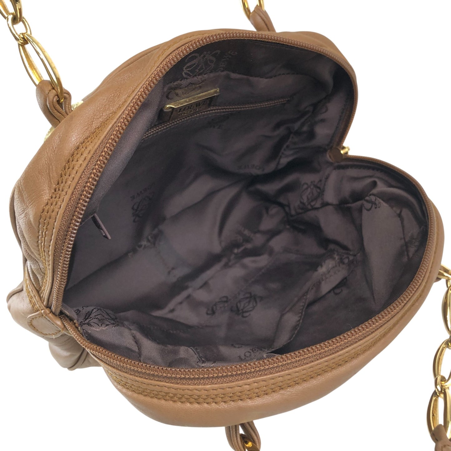 LOEWE Anagram Shoulder bag Brown Vintage 4a627g