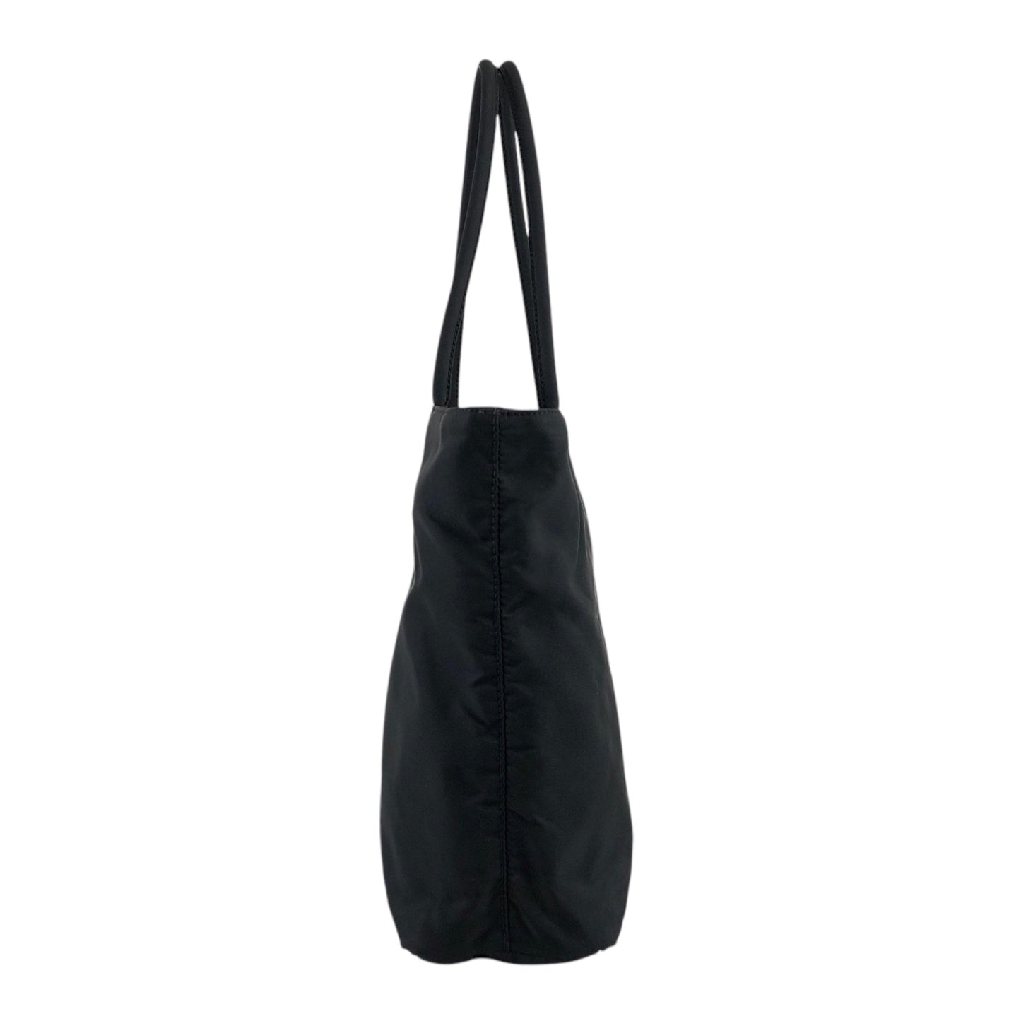 PRADA Tessuto Triangle Logo Totebag Black Vintage wen6ju