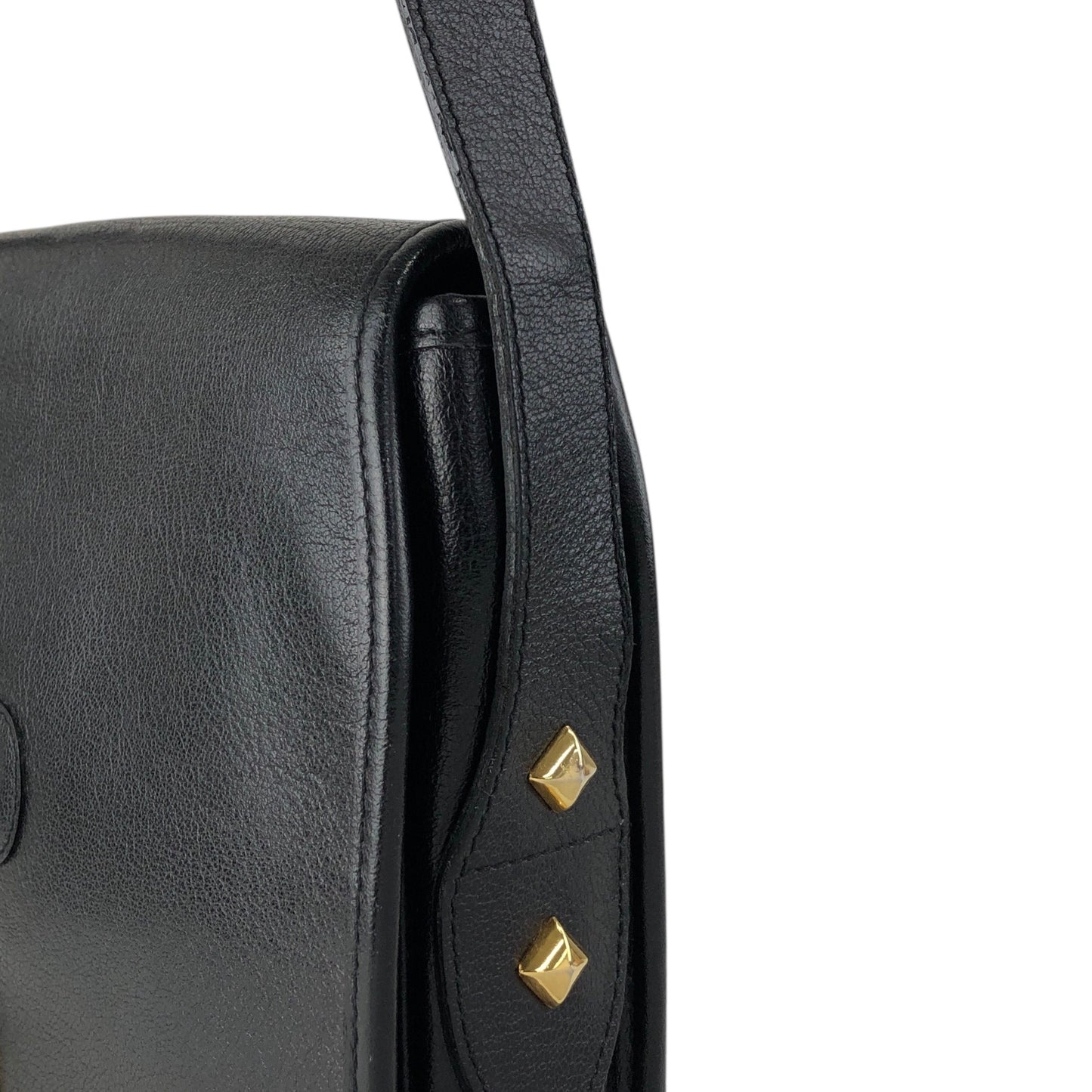 CELINE Horse Carriage Shoulder bag Black Vintage b7miwj