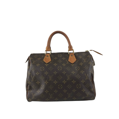 LOUIS VUITTON Monogram Small Boston bag Handbag Brown Vintage v6mtpu