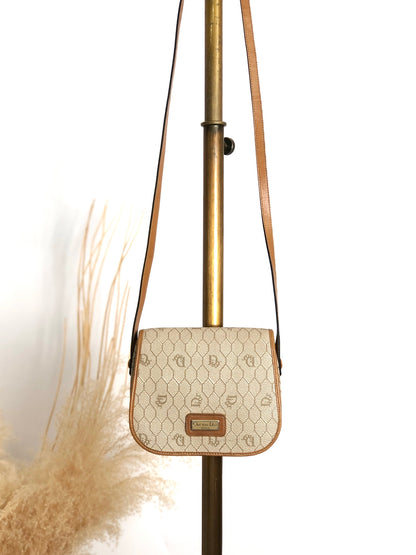 Christian Dior Honeycomb Pattern Logo Small Shoulder bag Beige Vintage wemn3x