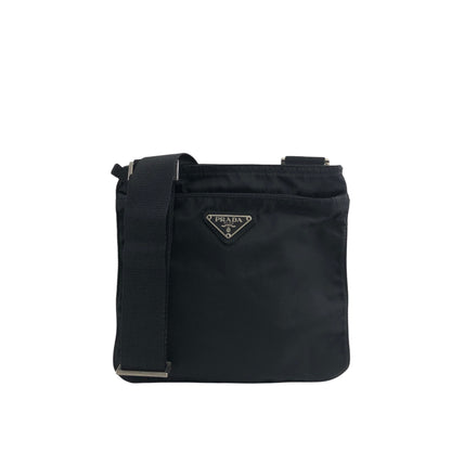 PRADA Triangle Logo Small Shoulder bag Black Vintage arzbnd