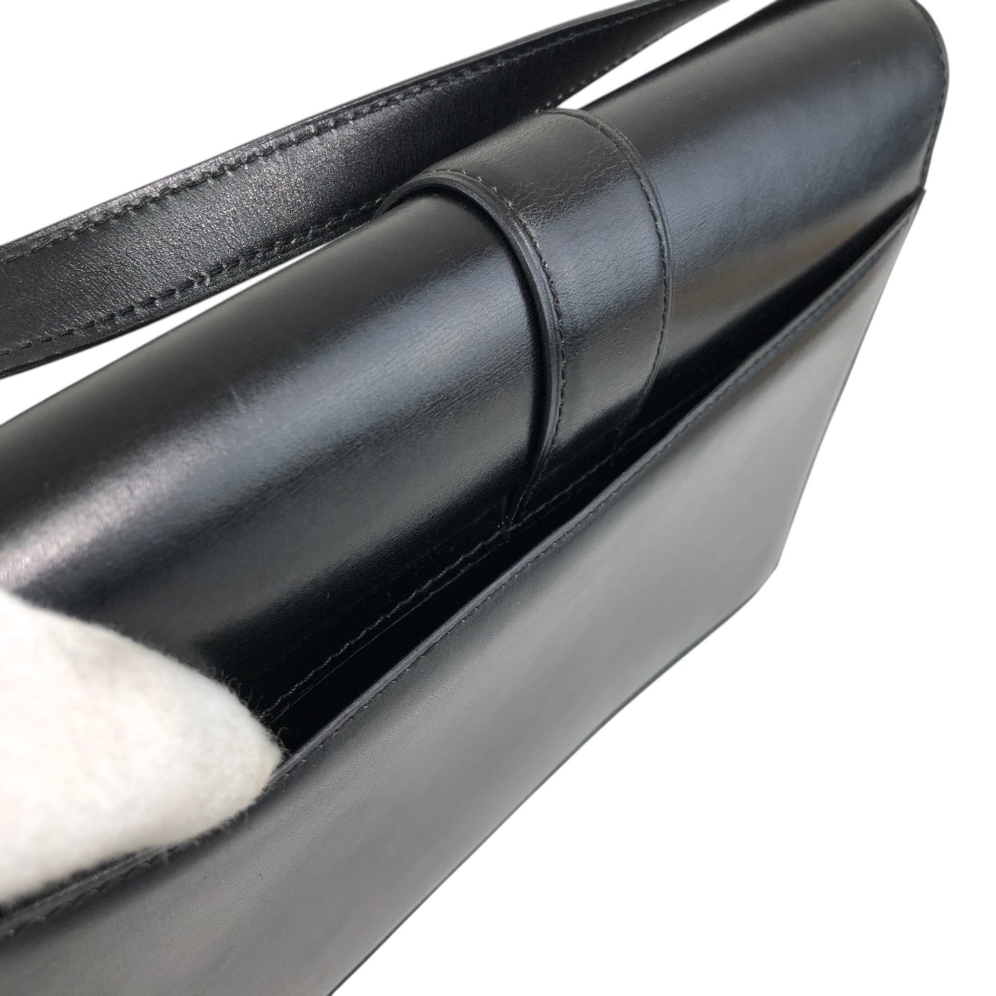 CELINE Horse Bit Shoulder bag Black Vintage 3kmi4e