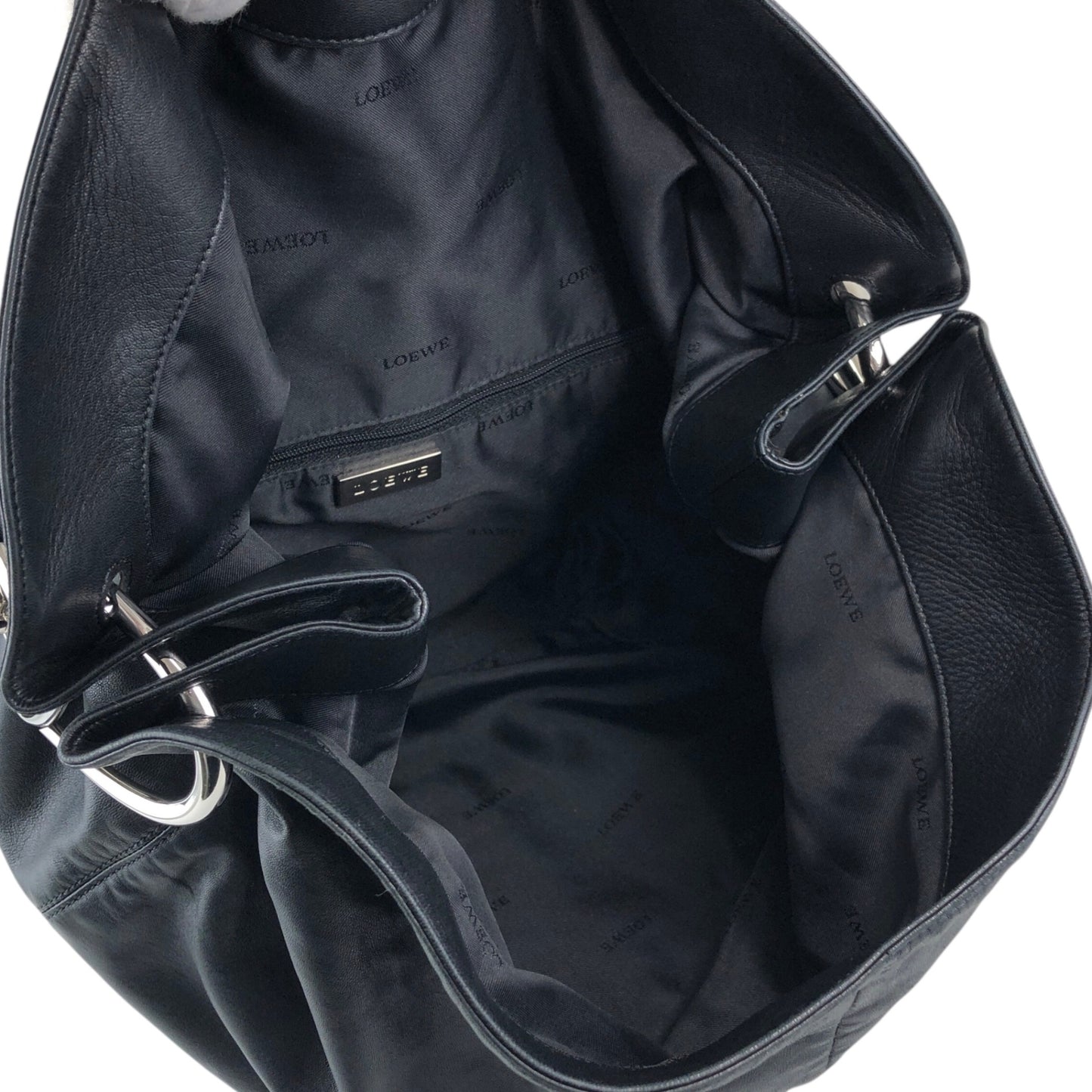 LOEWE Shoulder bag Hobobag Black Vintage a5i6ns