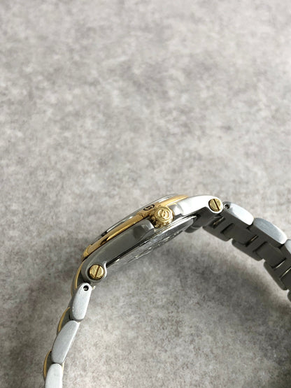 GUCCI Logo Quartz Watch Gold×Silver 9040L Vintage 7jggkd