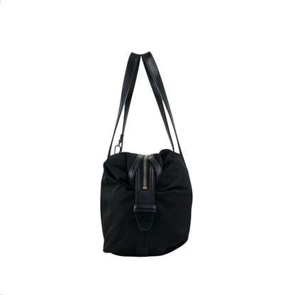 PRADA Tessuto Triangle Logo Small Boston bag Handbag Black Vintage pde7em