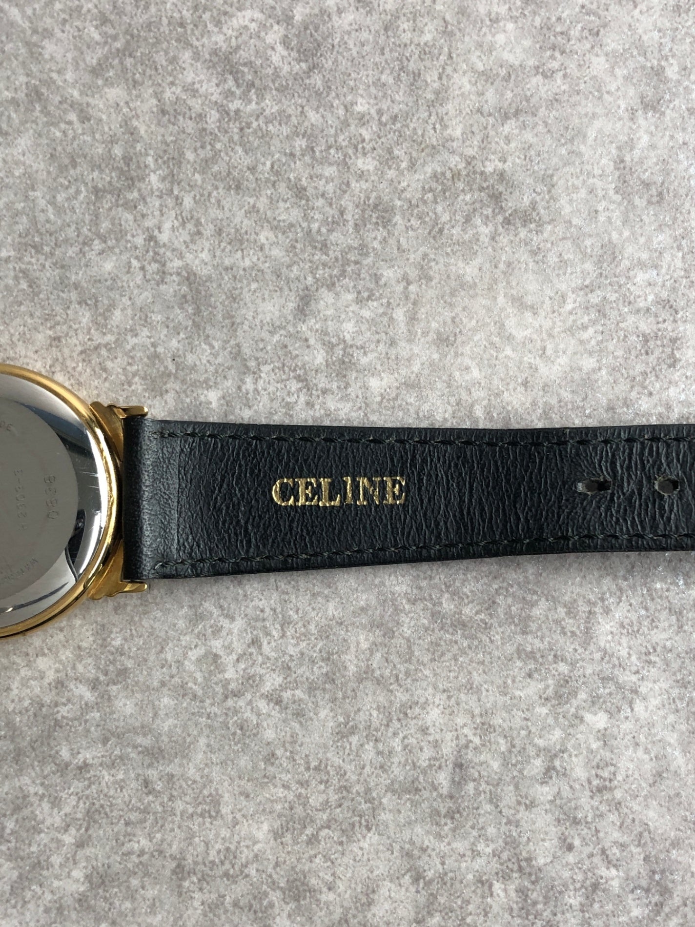 CELINE Watch Gold×Black Vintage k2wzaa