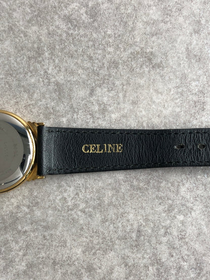 CELINE Watch Gold×Black Vintage k2wzaa