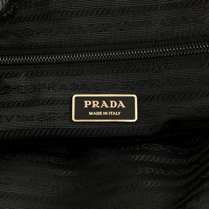 PRADA Triangle Logo Shoulder bag Black Vintage hyx77k
