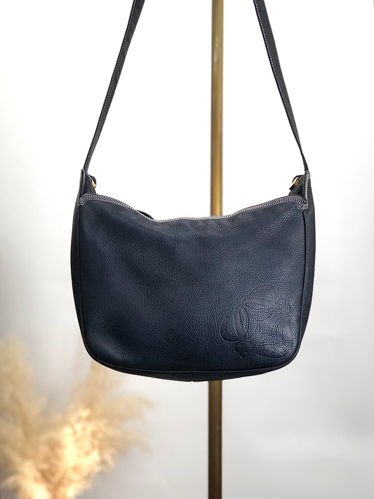 LOEWE Anagram Drawstring Shoulder bag Navy Vintage yxpiy7