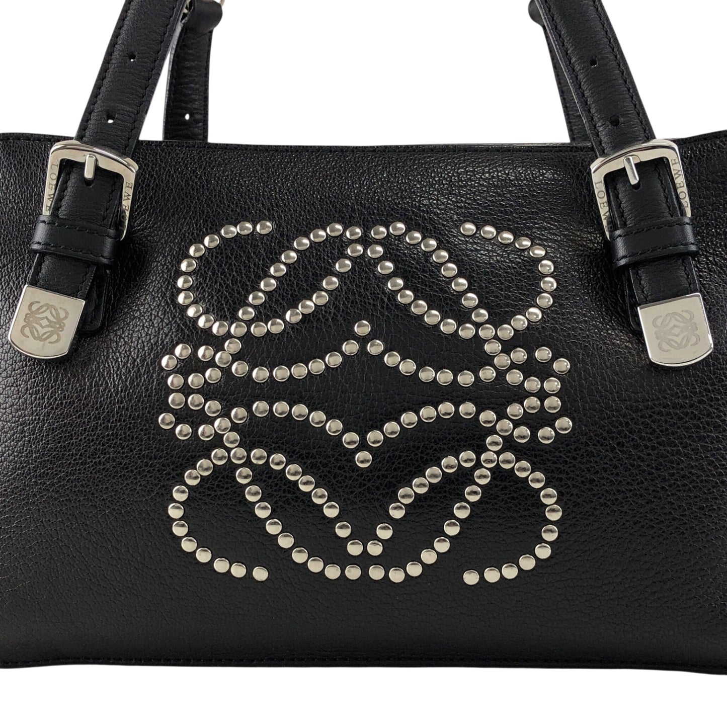 LOEWE Anagram Small Boston bag Handbag Black Vintage ebimhj