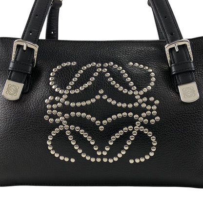 LOEWE Anagram Small Boston bag Handbag Black Vintage ebimhj