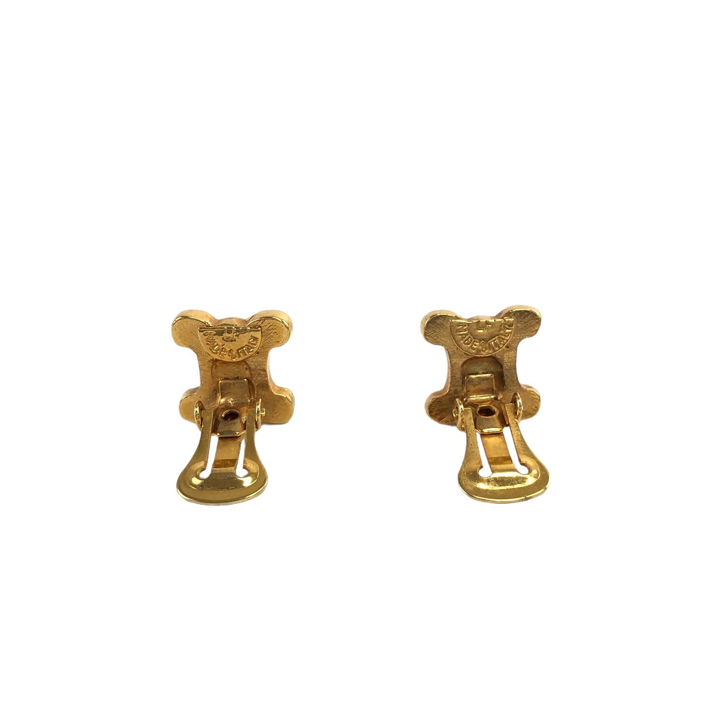 CELINE Triomphe Earrings Gold Vintage x2tnrv