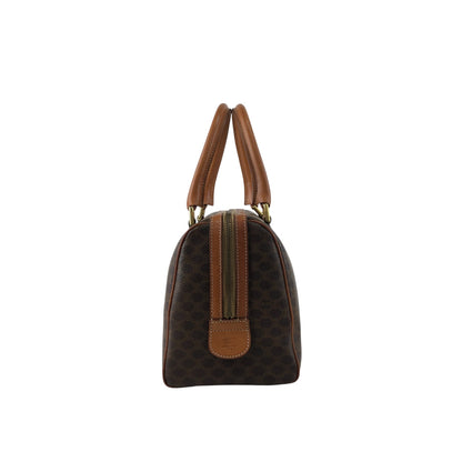 CELINE Macadam Blason Small Boston bag Brown Vintage b7bj7n
