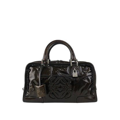 LOEWE Amazona28 Anagram Handbag Brown Vintage j8tjia