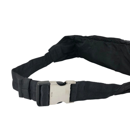 PRADA Tessuto Triangle Logo Sling bag Black Vintage cf6epr