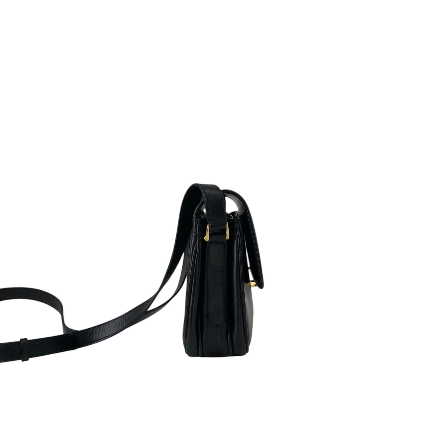 CELINE Triomphe Shoulder bag Black Vintage igefky