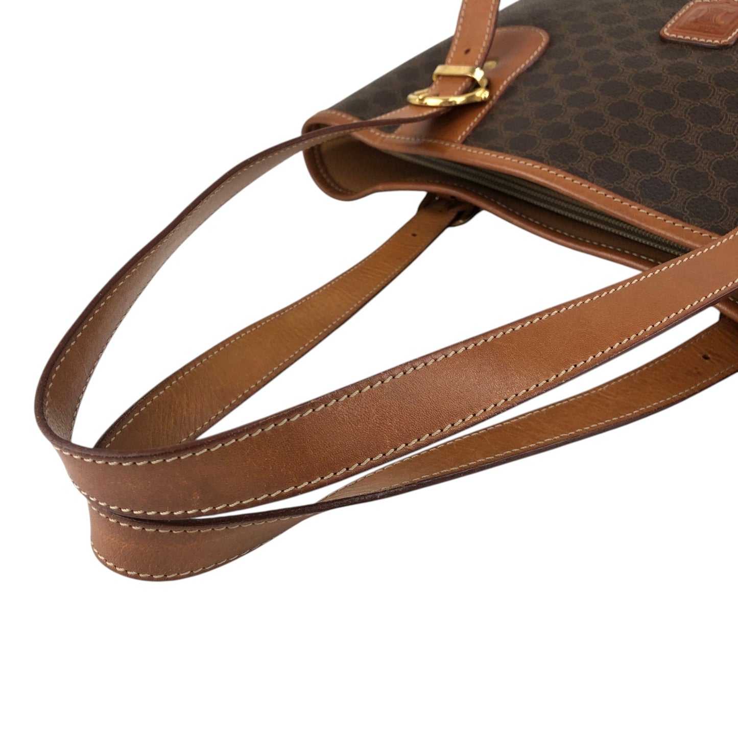 CELINE Macadam Blason Handbag Totebag Brown Vintage yemzhg