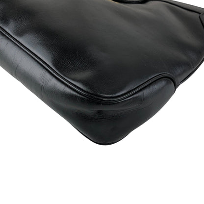 CELINE Blason Turn Lock Shoulder bag Hobobag Black Vintage re82zm