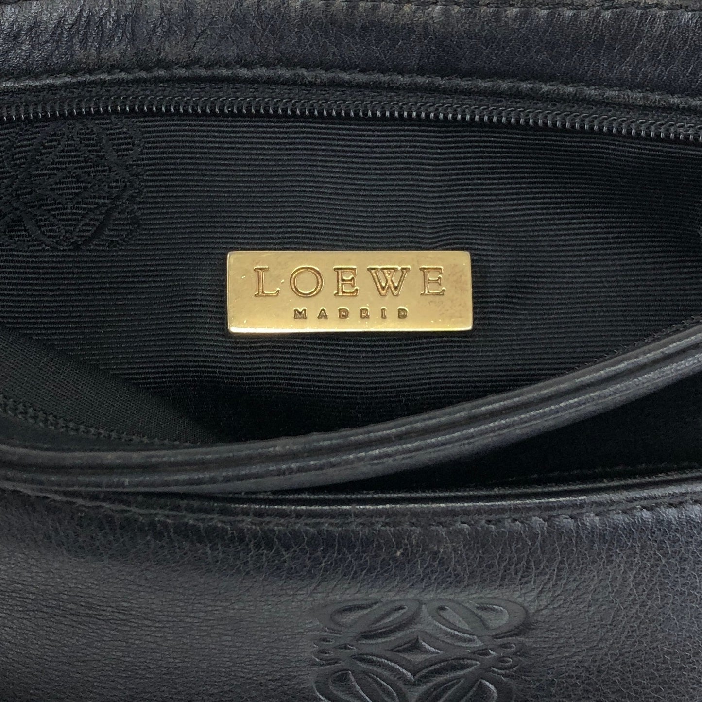 LOEWE Anagram Small Shoulder bag Black Vintage mhm7g5