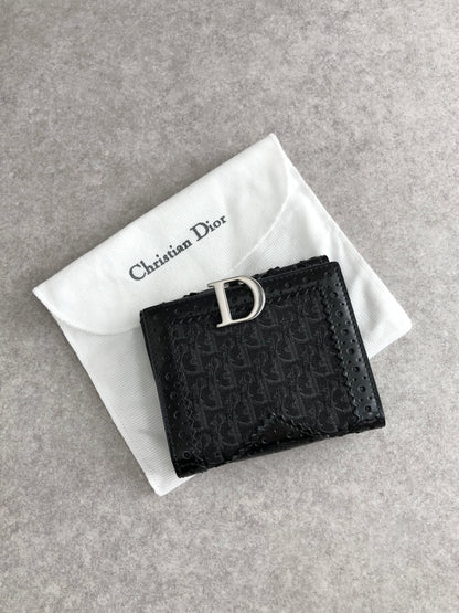 Christian Dior Street Chic Folded Wallet Black Vintage v8cfsw