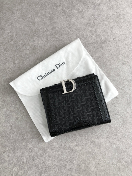 Christian Dior Street Chic Folded Wallet Black Vintage v8cfsw