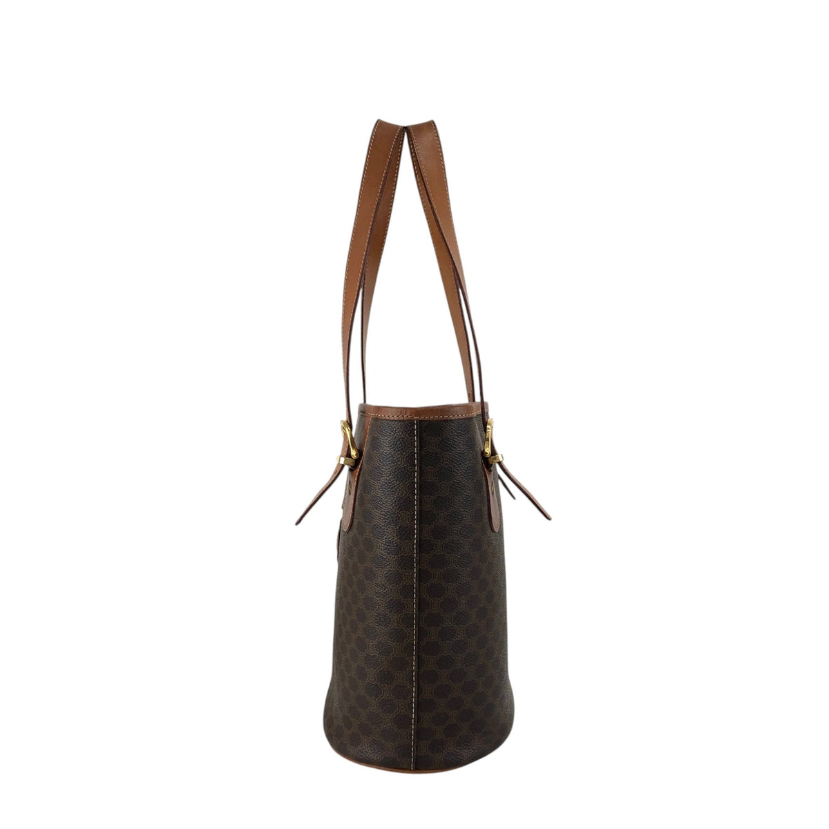 CELINE Macadam Blason Handbag Totebag Brown Vintage yemzhg