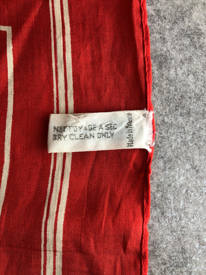 Christian Dior Trotter Slik Scarf Red×White Vintage 3ngnnk