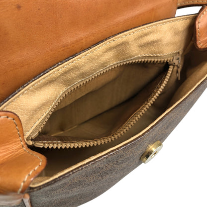 CELINE Macadam Horse Bit Shoulder bag Brown Vintage ydcmjg