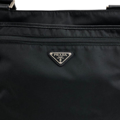 PRADA Tessuto Triangle logo Shoulder bag Black Vintage 4i8cr5