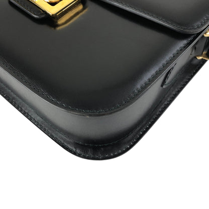 CELINE Horse Carriage Shoulder bag Black Vintage gr8nyt