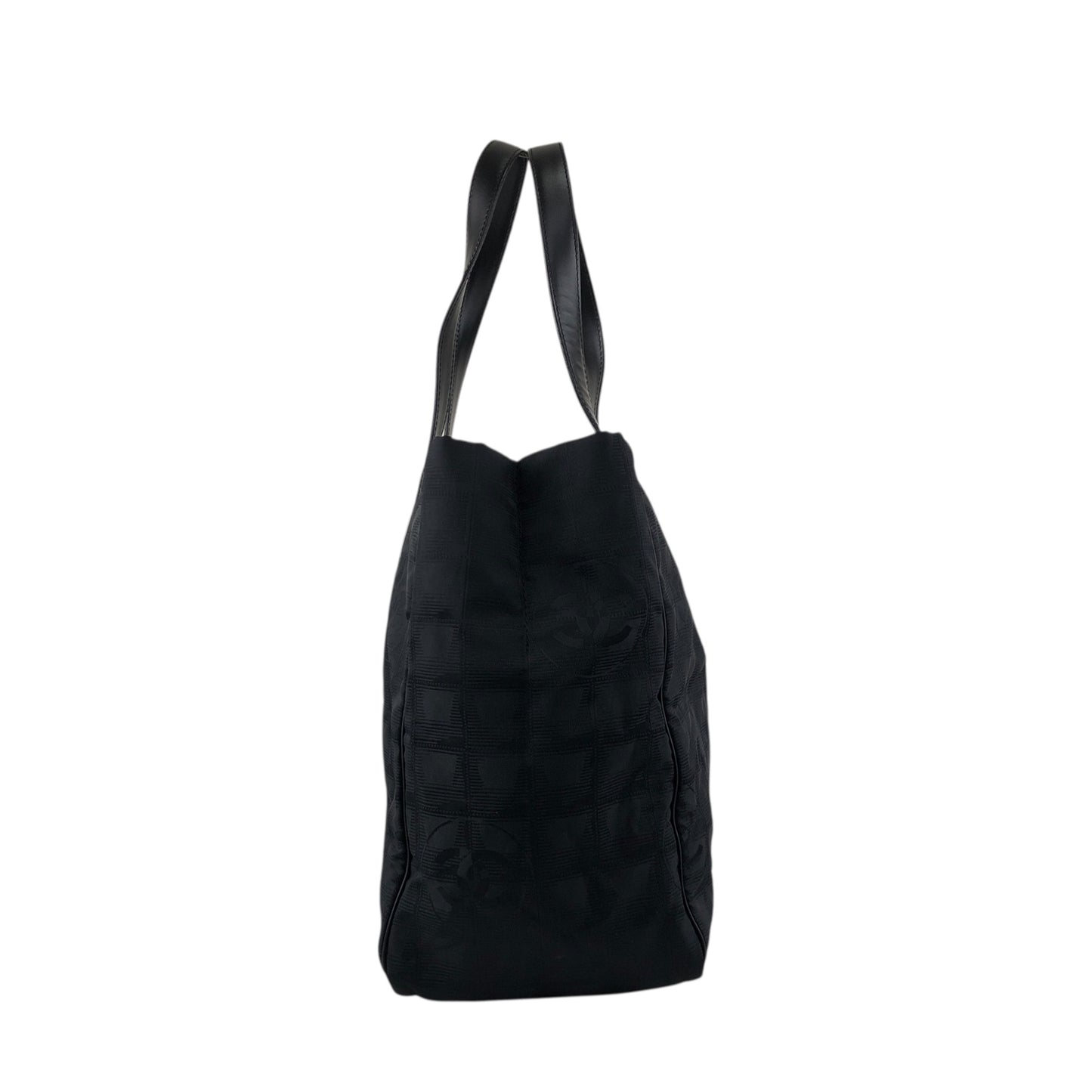 CHANEL New Travel Line Totebag Black Vintage tnjpfz
