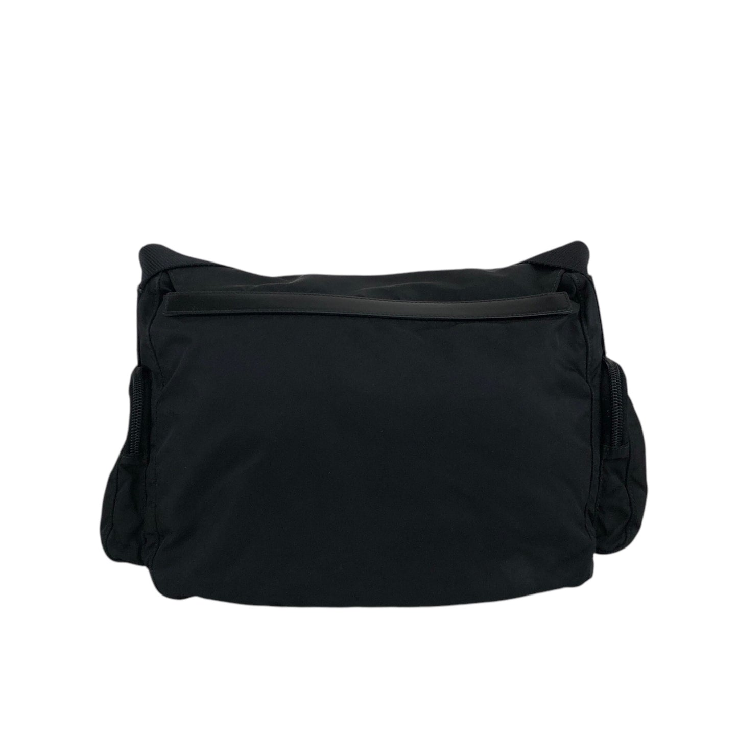 PRADA Triangle Logo Shoulder bag Black Vintage irzipj