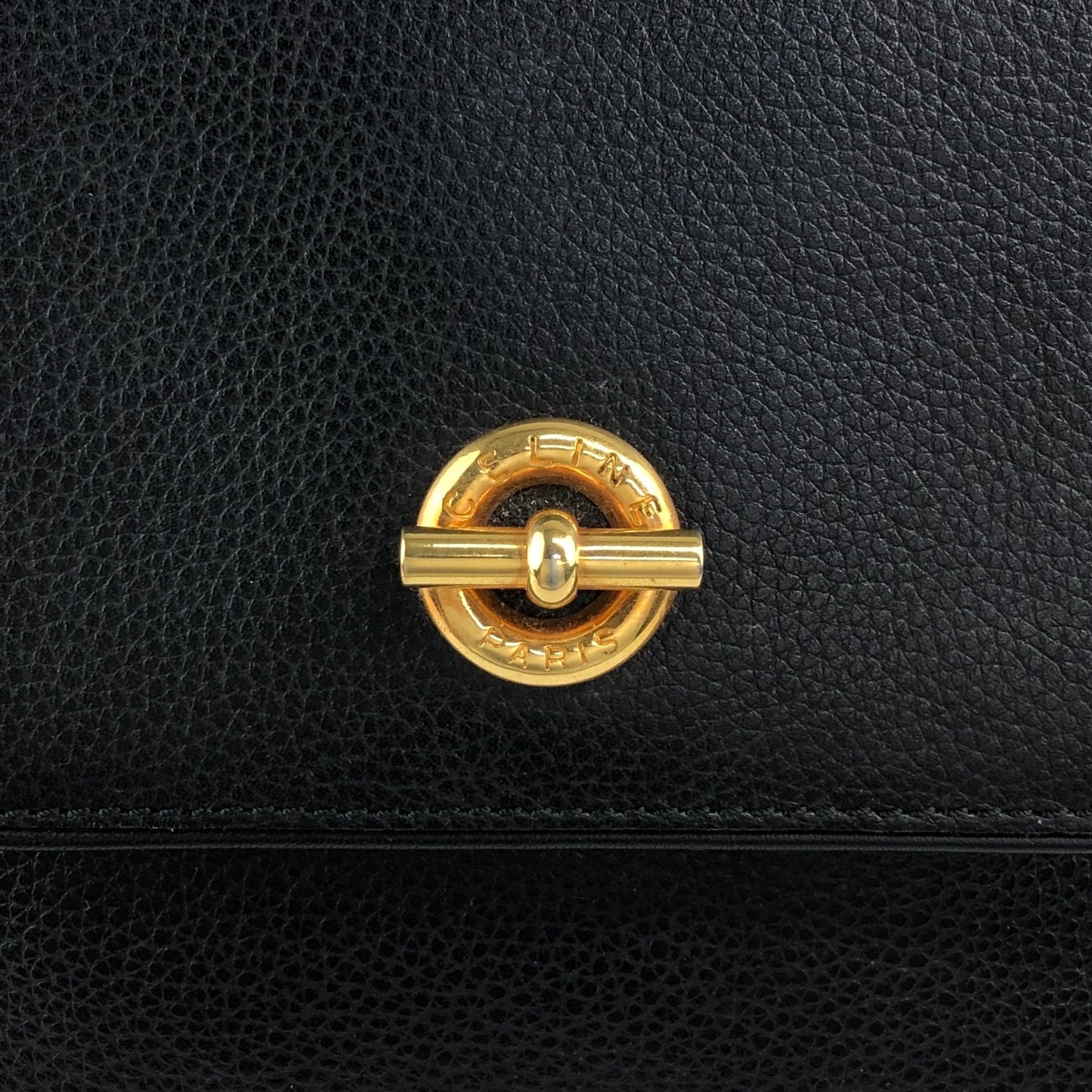 CELINE Toggle Clasp Shoulder bag Black Vintage 6i3ni8