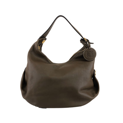 LOEWE Logo Embossed Shoulder bag Brown Vintage fsvn5t