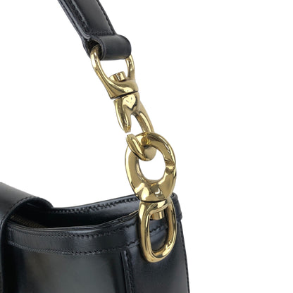 CELINE Gancini Shoulder bag Black Vintage t5y5fb