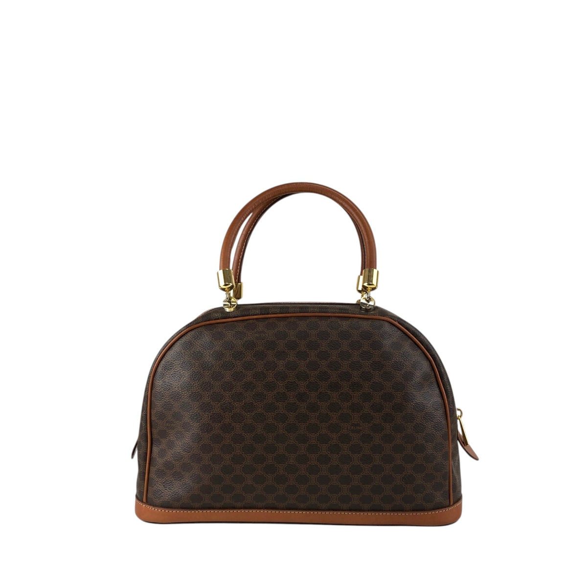 CELINE Macadam Blason Handbag Brown Vintage sw7bj6