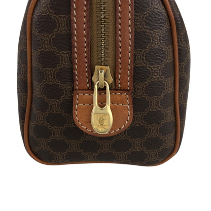 CELINE Macadam Two-way Handbag Shoulder bag Brown Vintage irexp5