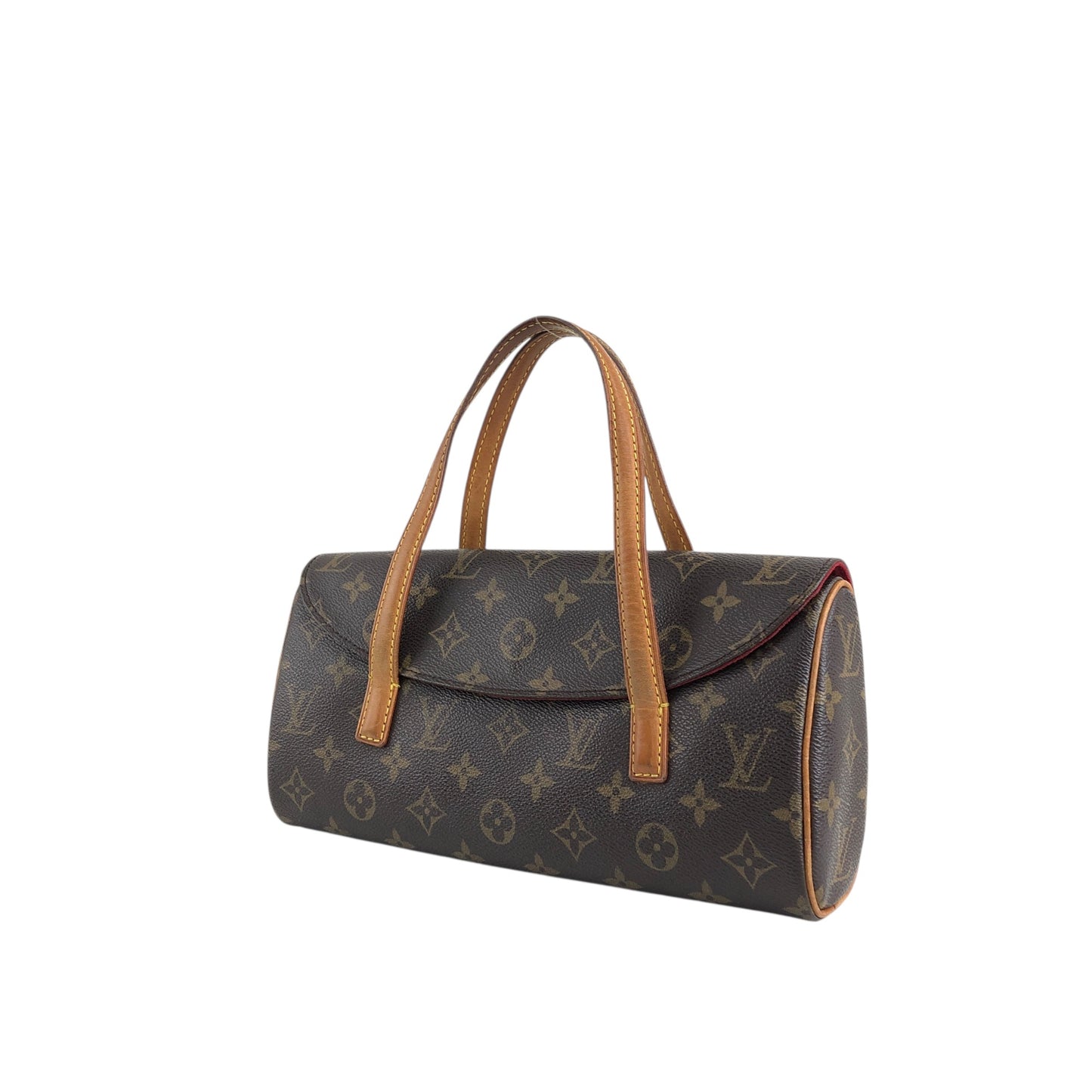 LOUIS VUITTON Monogram Handbag Brown Vintage kjp7uf