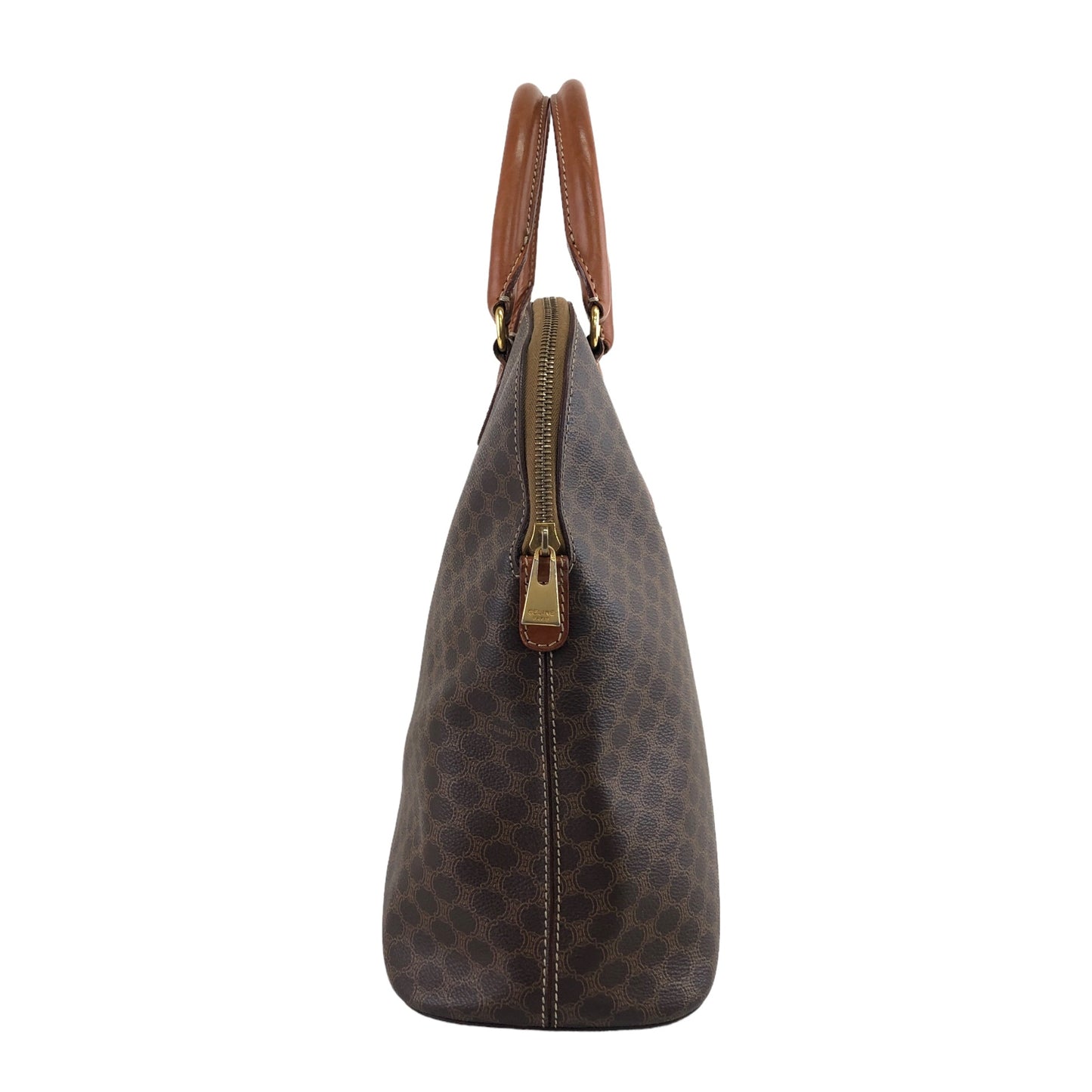 CELINE Macadam Blason Two-way Handbag Shoulder bag Brown Vintage u5fvvg