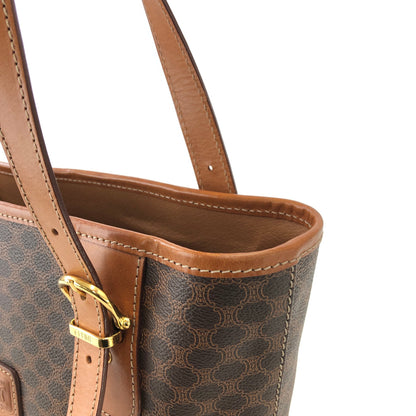 CELINE Macadam Blason Handbag Shoulder bag Brown Vintage uwfpsv