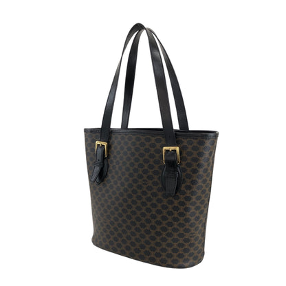 CELINE Macadam Handbag Shoulder bag Black Vintage 66gp7x