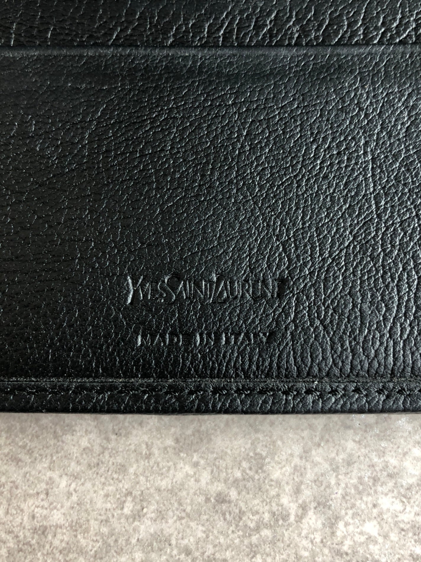 Yves Saint Laurent YSL Logo Folded Wallet Black Vintage xjddhr